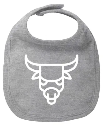 Produktbild von Huuraa Baby Lätzchen Stier Sternzeichen Symbol Heather Grey Klettverschluss  Baumwolle Latz Geschenkidee