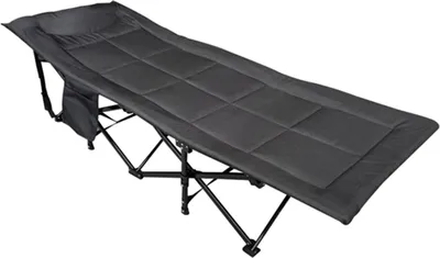 Produktbild von Feldbett klappbar, Campingbett mit Pop-Up Funktion und Tragetasche, anthrazit
