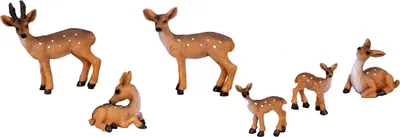 Produktbild von Rehfamilie 6 Figuren zur Dekoration 4,5 cm bis 8,5 cm hoch Dekofiguren