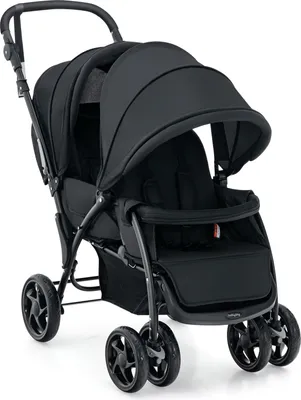 Produktbild von DREAMADE Zwillingswagen, klappbarer Kinderwagen mit Tandemsitz, 5-Punkt-Sicherheitsgurt, verstellbarer Rückenlehnen + Fußstütze