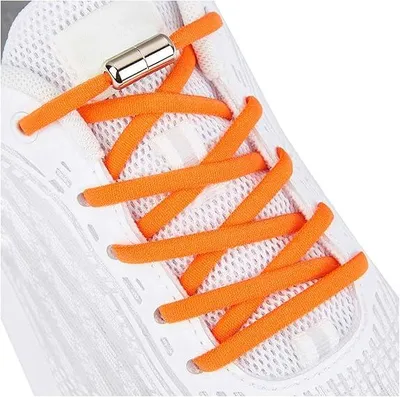 Produktbild von Elastische Schnürsenkel, Sneakers für Kinder und Erwachsene, elastische Schnürsenkel ohne Schnürsenkel (Orange)