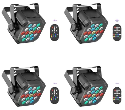 Obrázek produktu pro Jevištní reflektory, dálkové ovládání, protokol DMX512, zástrčka EU 4PCS