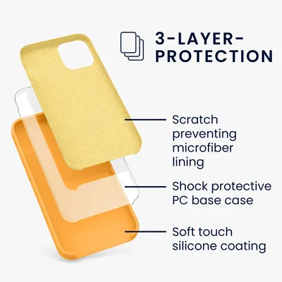 Produktbild von kwmobile Handyhülle für iPhone 12 mini Hülle, für iPhone 12 mini Case - Hülle Silikon - kabelloses Laden - Marigold