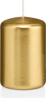 Produktbild von Wiedemann 218163.026 Stumpenkerze - 100 x 50 mm, 4 Stück, gold