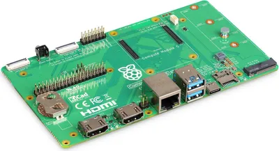 A Raspberry Pi Compute Module 5 IO Board is shown on a white background.