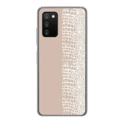 Produktbild von MuchoWow® Handyhülle Schutzhülle Hülle für Samsung Galaxy A03s Schlange - Design - Rosa Silikon Softcase Handy Hülle - Schutz