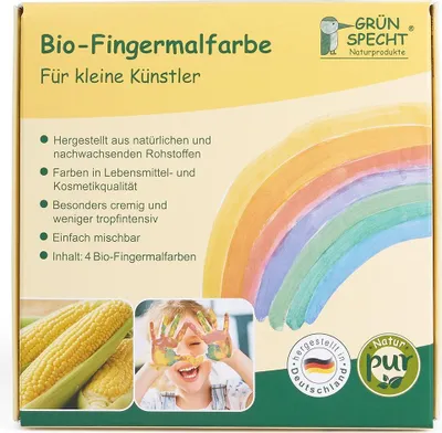 Produktbild von -Fingermalfarbe - gelb, rot, blau, grün
