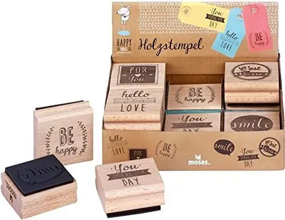 Produktbild von MOSES Happy me Motivstempel aus Holz