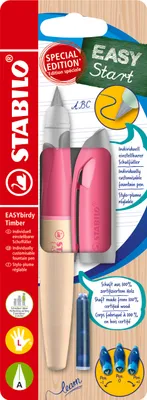 Produktbild von STABILO EASYbirdy Timber Ergonomischer Schulfüller - Feder A - Linkshänder - rosa