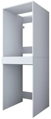 Image de Meuble de salle de bains en Bois MDF blanc - L 66,6 × P 65 × H 189 cm
