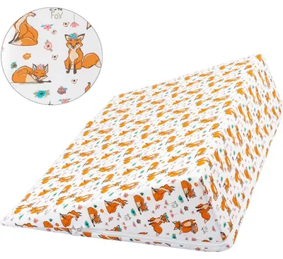 Obrázek produktu pro Klínový podhlavník - 80x50x20 cm - Oranžová,Bílá