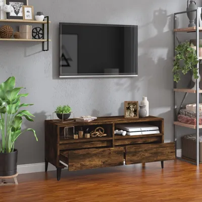 Produktbild von Möbel TV-Schrank Räuchereiche 100x34,5x44,5 cm Holzwerkstoff - TV-Schränke &31237
