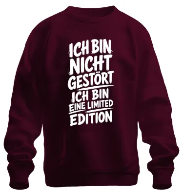 Produktbild von Ich bin nicht gestört ich bin eine Statement Sarkasmus Spaß Sweatshirt Pullover, Burgundy, XXL