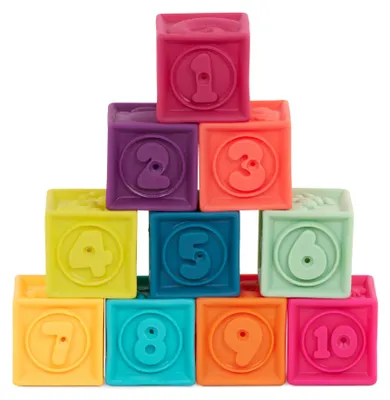 Image de B.Toys One Two Squeeze - Blocs de chiffres souples