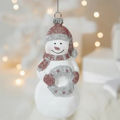 Produktbild von Christbaumfigur Kunststoff Christbaumanhänger Schneemann 14,5cm