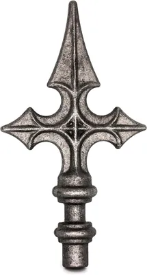 Imagen del producto de Punta para valla de acero forjado, con una altura de 160 mm y un ancho de 90 mm, ideal para vallas y jardines