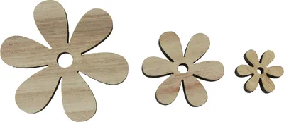Produktbild von Holzblumen Streudeko für Tischdekoration und Bastelideen, 20 Stück