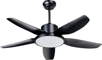 Produktbild von BELIANI Deckenventilator Schwarz Kunststoff mit LED Beleuchtung Fernbedienung Modernes Design Skandinavischer Stil Wohnzimmer