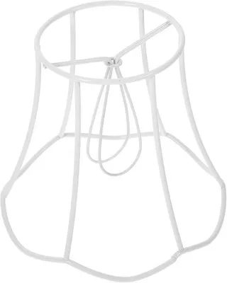 Productafbeelding van Lampenkap Frame - Wit - 12 x 13 cm - Metalen Doe-Het-Zelf Lamphouder voor Tafellamp