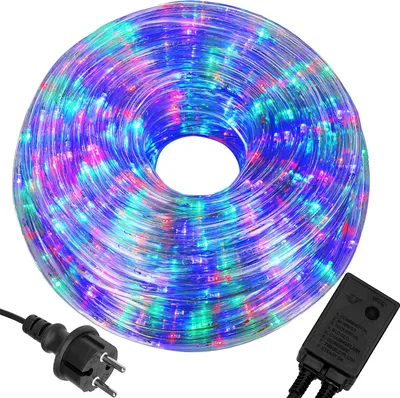 Image de Tube lumineux 240 LED Guirlande lumineuse 11,5 mètres Programmeur 8 fonctions IP44 Multicolore