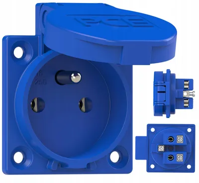 Produktbild von Pce Steckdose für Tafeleinbau 230V 16A IP54 Blau