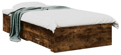 Productafbeelding van vidaXL bedframes met lades, gerookt eikenhout, houtvezel