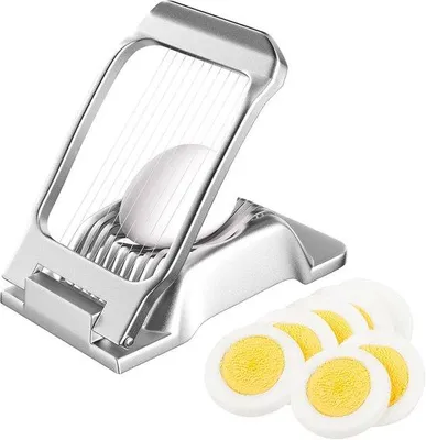 Zdjęcie produktu dla Profesjonalny nóż do jajek z aluminium, solidny, do jajek na twardo, można myć w zmywarce, nóż do jajek, indywidualne i stabilne mocowanie jajek, kiwi, truskawek, jajek na miękko