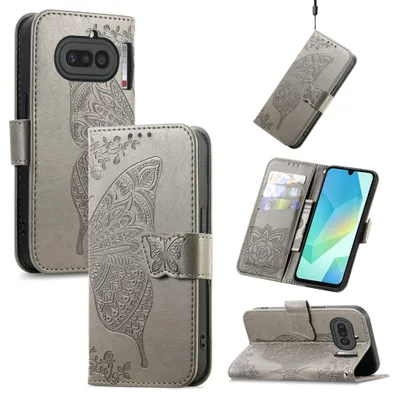 Produktbild von Handyhülle Klapp für Nothing Phone 4a Flipcase Kartenfach Design Grau