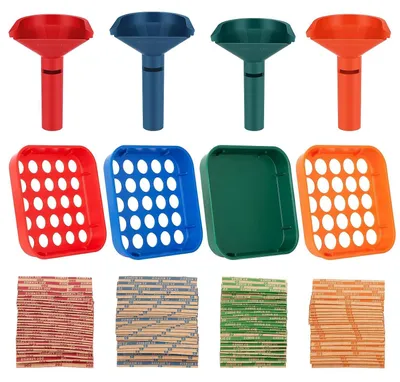 Productafbeelding van Munttellers en sorteerders - Muntrol set - Munten Sorteren Tellen - 4 Kleurgecodeerde Bakken - 100 Muntwikkels - Assorti