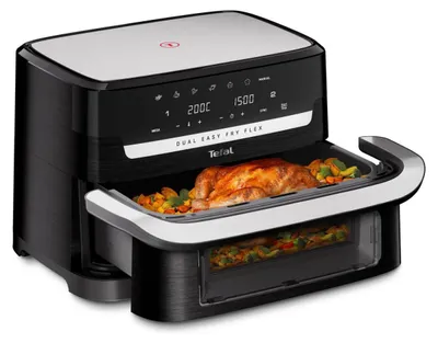 Produktbild von Tefal EY9228 Dual Easy Fry Flex Heißluftfritteuse, 9 Liter