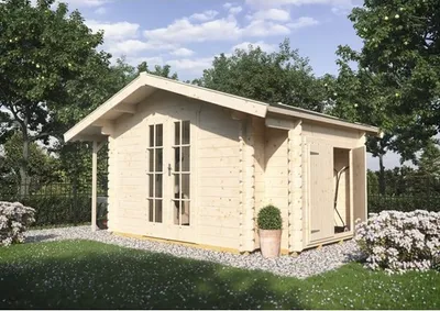 Produktbild von Gartenhaus SKAN HOLZ Multi 45 mit Fußboden 432 x 340 cm natur