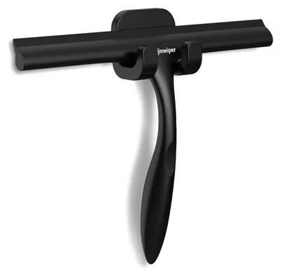 Productafbeelding van Douchewisser - Krassenvrije ruitenwisser met houder - 25 cm - Zwart