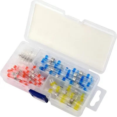 Produktbild von Yato YT-81450, Schrumpfschlauch, Blau, Rot, Weiß, Gelb, Polyethylen, 4 cm, 100 Stück(e), 80 °C