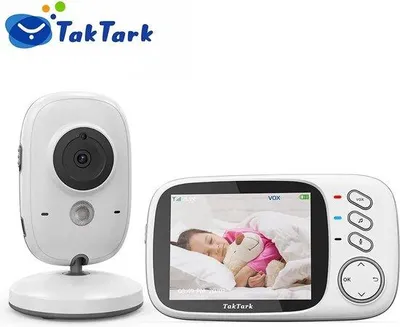 Immagine prodotto di Monitoraggio neonati - Monitoraggio neonati con videocamera - Connessione wireless - Funzione visione notturna - Ninne nanne incluse - Monitoraggio della temperatura - Bianco/Nero
