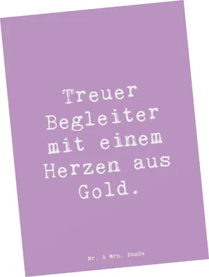 Produktbild von Mr. & Mrs. Panda Postkarte Spruch Skye Terrier Herz - Lavendeltraum - Geschenk, schottische Hunderasse, Fotokarte, Hunderassen Pflege, treu, Beschreibung, Seelenfreund