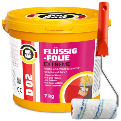 Obrázek produktu pro Sada Malířský váleček 10 cm + HALBAU FLÜSSIGFOLIE EXTREME D02 tekutá fólie - 7 kg