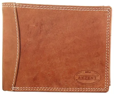 Produktbild von Akzent Herren Geldbörse aus Echtleder. Format 12 x 9 cm.