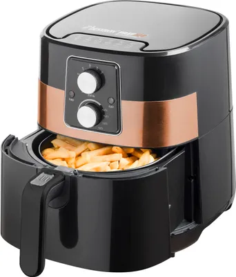 Produktbild von Bestron XXL Heissluft-Fritteuse, Mit PrepAir-Technologie und Timer-Funktion, 4 Liter Fassungsvermögen, 1.300 Watt, Schwarz/Kupfer