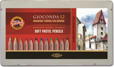 Zdjęcie produktu dla KOH-I-NOOR Gioconda Soft Zestaw kredek pastelowych 12 szt.