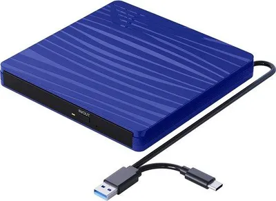 Immagine prodotto di Lettore e masterizzatore CD/DVD portatile ultrasottile per laptop/PC con Windows 11 - Riproduzione e masterizzazione multifunzionali - Design ultrasottile - Compatibile con Windows 11 - Installazione Plug-and-Play - Prestazioni affidabili