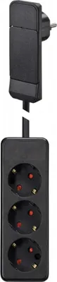 Obrázok produktu pre Bachmann SmartPlug - Predlžovací kábel - Vstup, vstup CEE 7/7 - Výstupné prípojky: 3 - 1,6 m - Čierny (933.014)