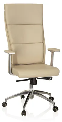 Produktbild von hjh OFFICE Luxus Chefsessel MONZA 20 Ergonomischer Bürostuhl mit Armlehnen Leder Drehstuhl für Büro, Zuhause