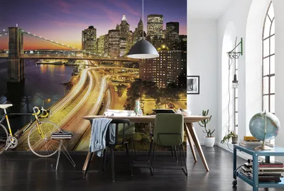 Produktbild von Komar Fototapete "NYC Lights", bunt, Metropole New York, 368 x 254 cm