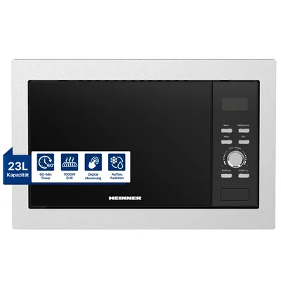 Produktbild von Heinner HMW-BI2360SS, Integriert, Grill-Mikrowelle, 23 l, 800 W, Eingebautes Display, LED
