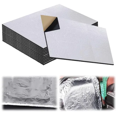 Obrázok produktu pre 12 kusov izolačných podložiek do auta, 5 mm hrubé, 40 x 25 cm, samolepiace, zvukovoizolačné podložky