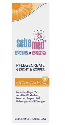 Immagine prodotto di Baby Body Cream Crema per la cura del viso e del corpo con Calendula per bambini 75 - SebaMed