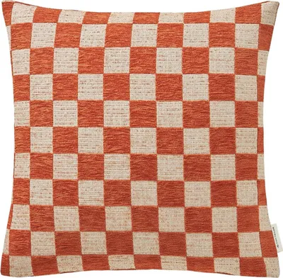 Produktbild von Tom Tailor Zierkissenhülle ohne Füllung Checkerbox Farbe rost Größe 45x45