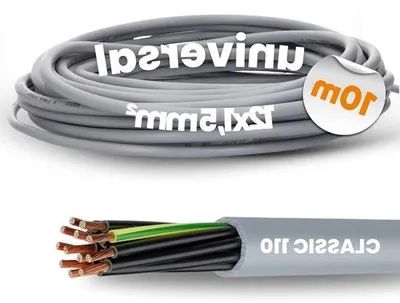 Imagen del producto de Cable de instalación eléctrica, 12 conductores - Flexible - Resistente al aceite - Ignífugo - 10 metros - Gris