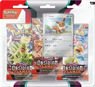 Produktbild von Pokémon Scarlet & Violet Obsidian Flames - 3-Pack Blister Houndstone- EN