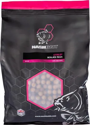 A bag of Nash Citruz Boilies fishing bait.